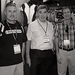 Mike Beshey, Eddy Merckx, and Wayne Richard at the Interbike International Bicycle Expo in Las Vegas (2009)